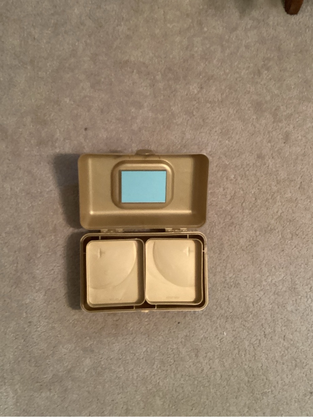 Caboodle Small Gold Double Tray Makeup Storage Travel Container